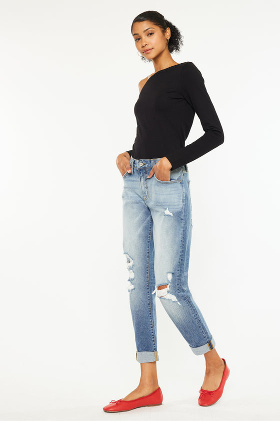 Euphoria High Rise Boyfriend Jeans - Official Kancan USA
