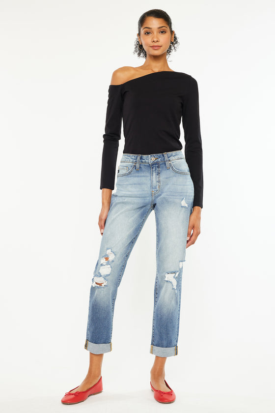 Euphoria High Rise Boyfriend Jeans - Official Kancan USA
