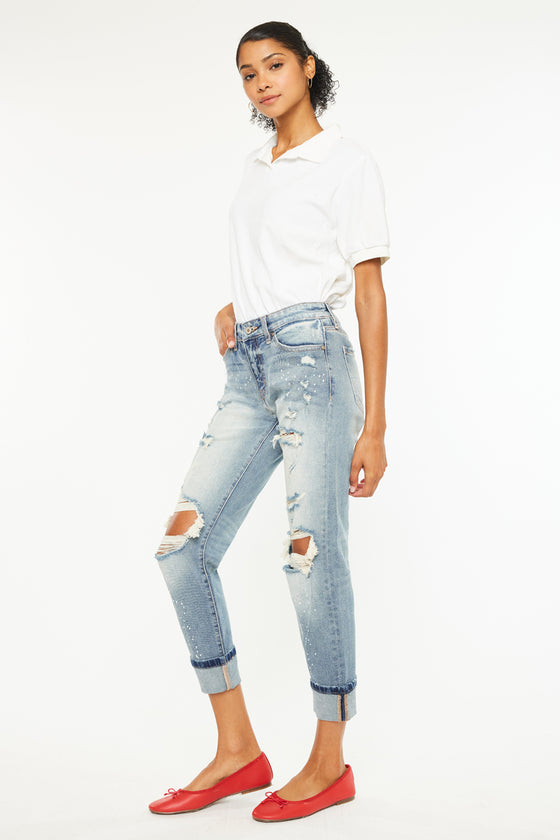 Shelly High Rise Boyfriend Jeans - Official Kancan USA