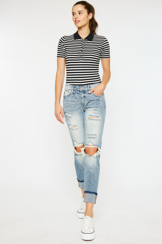 Shelly High Rise Boyfriend Jeans - Official Kancan USA
