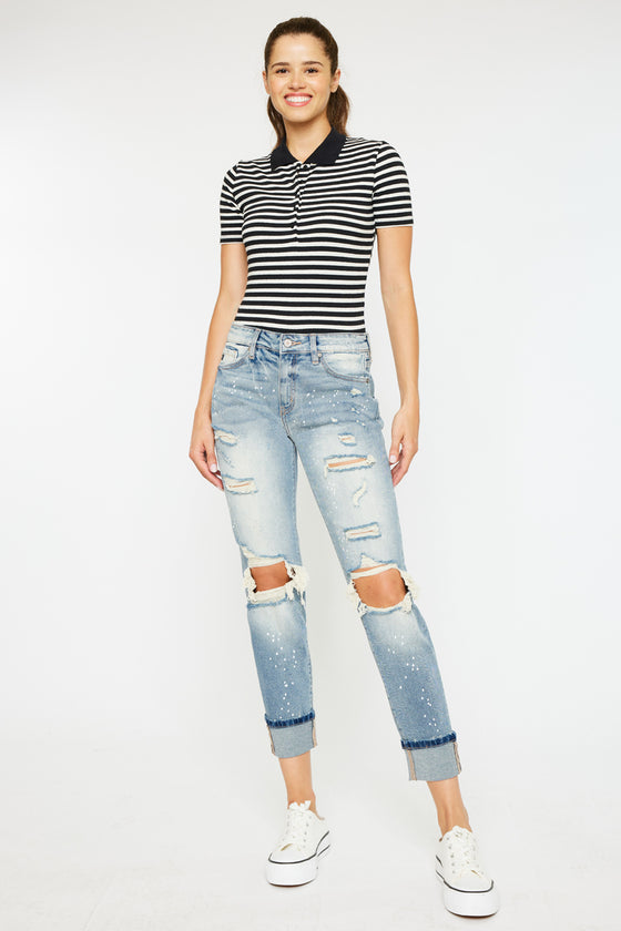 Shelly High Rise Boyfriend Jeans - Official Kancan USA