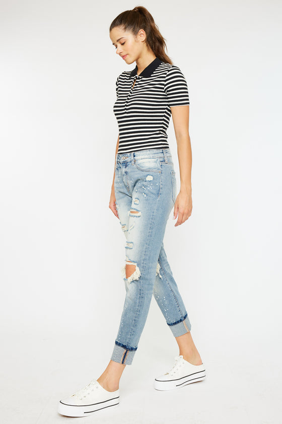 Shelly High Rise Boyfriend Jeans - Official Kancan USA
