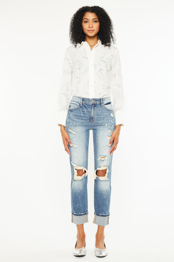 Shelly High Rise Boyfriend Jeans - Official Kancan USA