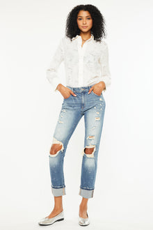  Shelly High Rise Boyfriend Jeans - Official Kancan USA