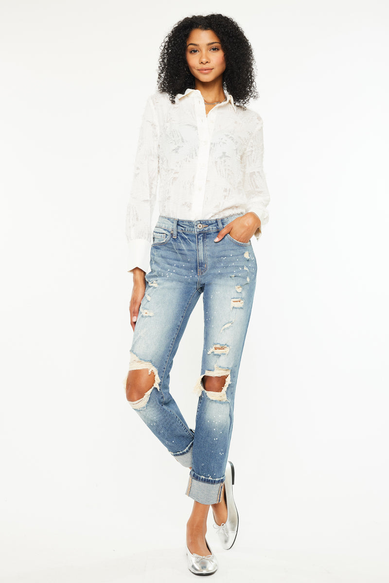Shelly High Rise Boyfriend Jeans - Official Kancan USA