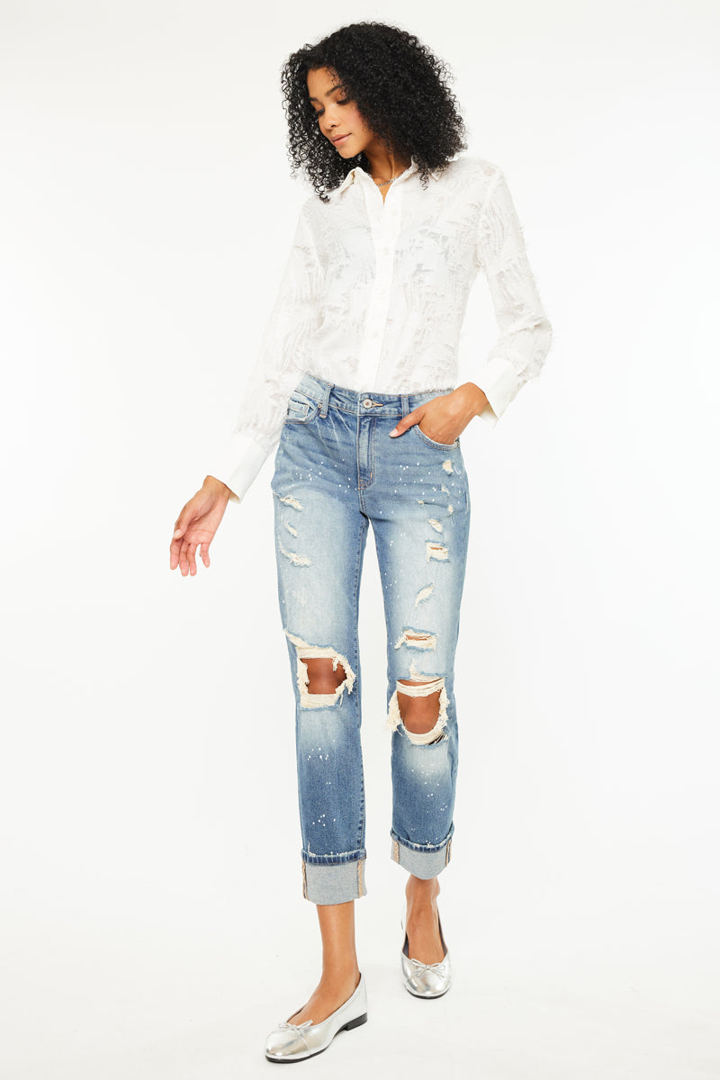 Shelly High Rise Boyfriend Jeans - Official Kancan USA