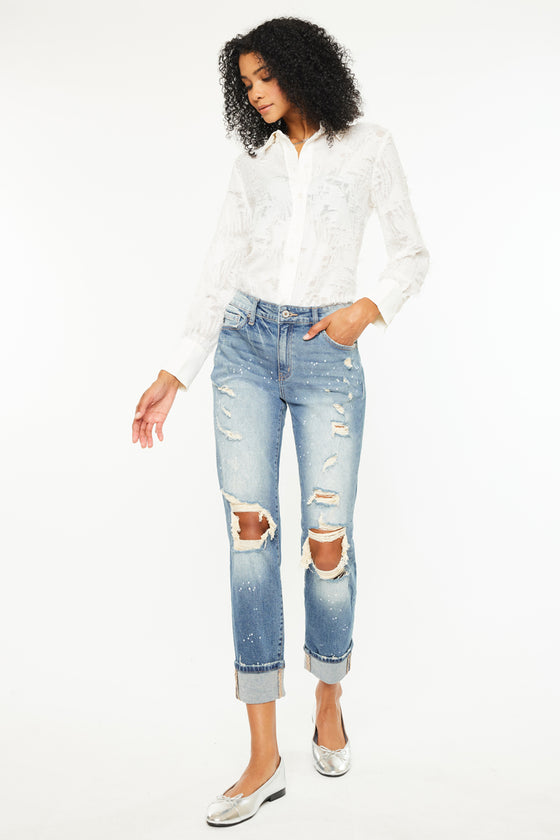 Shelly High Rise Boyfriend Jeans - Official Kancan USA