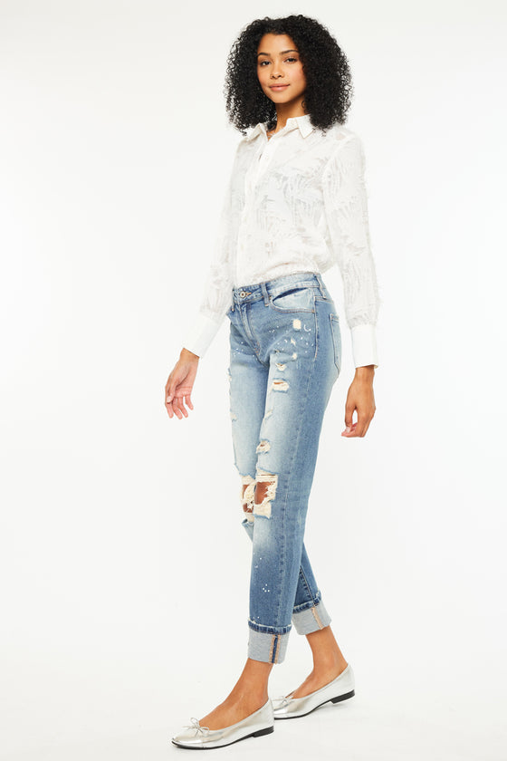 Shelly High Rise Boyfriend Jeans - Official Kancan USA
