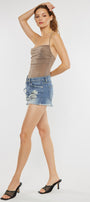 Gizelle Mid Rise Boyfriend Shorts - Official Kancan USA