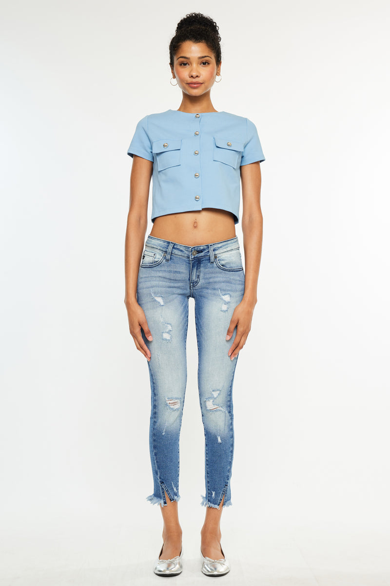 Adell Low Rise Ankle Skinny Jeans – Kancan USA
