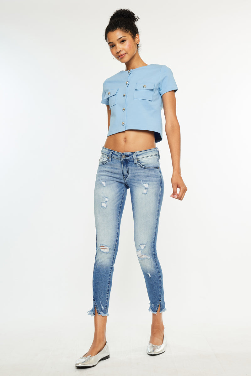 Adell Low Rise Ankle Skinny Jeans - Official Kancan USA
