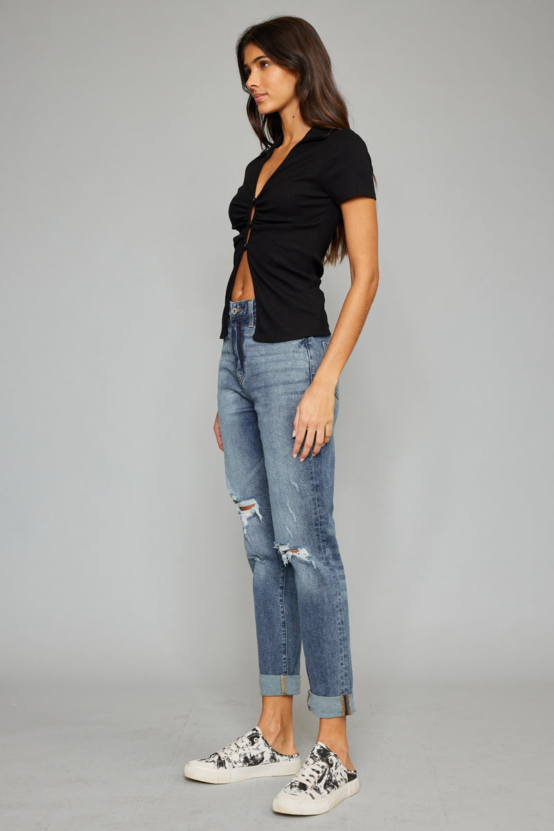 Jinny High Rise Mom Jeans - Official Kancan USA