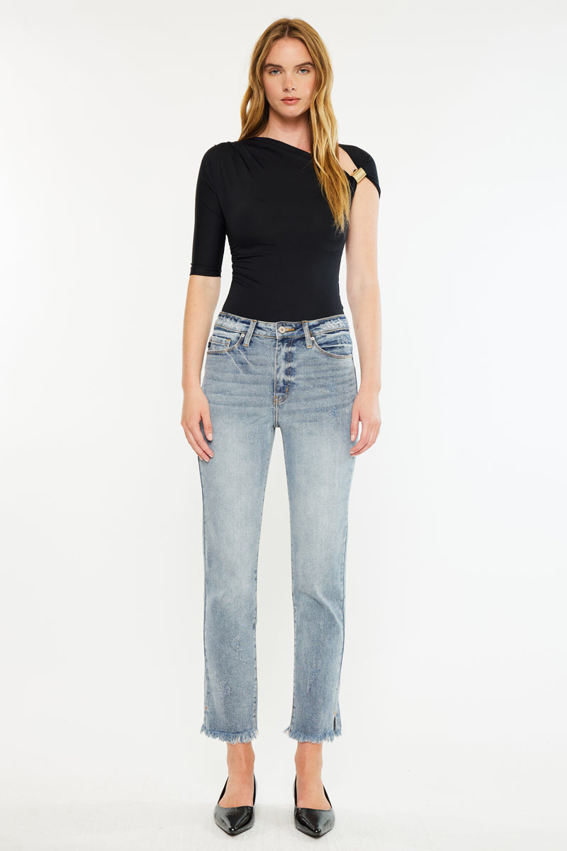 Muffy High Rise Straight Leg Jeans - Official Kancan USA