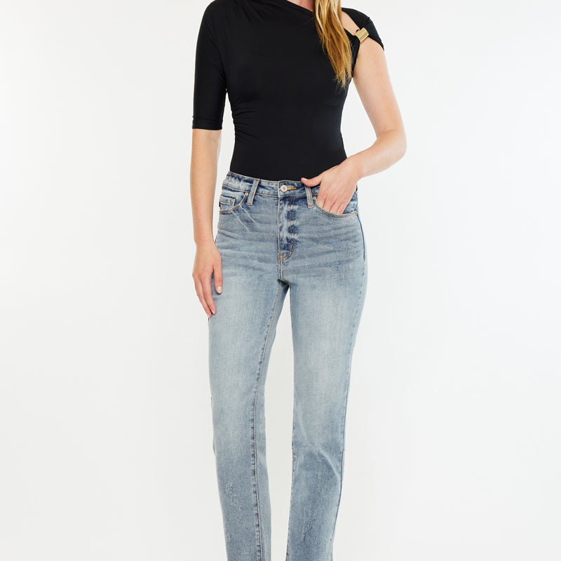 Muffy High Rise Straight Leg Jeans - Official Kancan USA