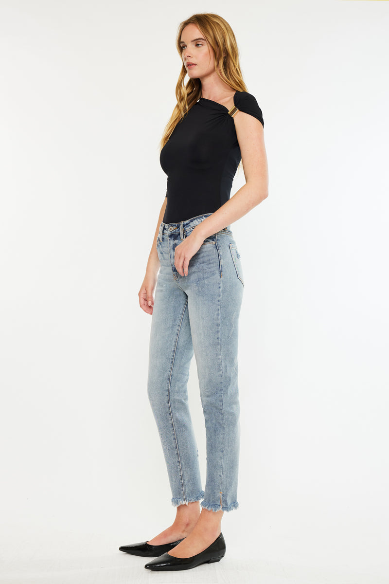 Muffy High Rise Straight Leg Jeans - Official Kancan USA