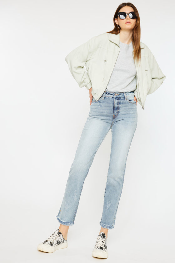 Muffy High Rise Straight Leg Jeans - Official Kancan USA