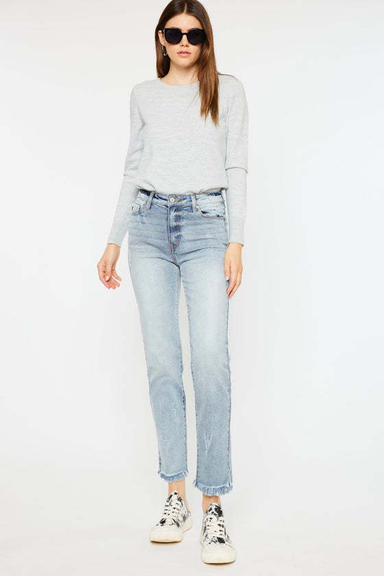 Muffy High Rise Straight Leg Jeans - Official Kancan USA