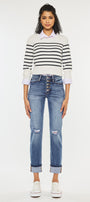 Emmett High Rise Skinny Straight Jeans - Official Kancan USA