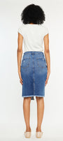 Florentine Mid Rise Asymmetrical Midi Skirt - Official Kancan USA