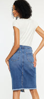 Florentine Mid Rise Asymmetrical Midi Skirt - Official Kancan USA