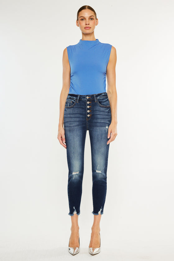 Karlee High Rise Ankle Skinny Jeans - Official Kancan USA