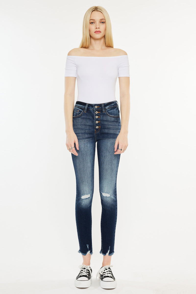 Karlee High Rise Ankle Skinny Jeans - Official Kancan USA