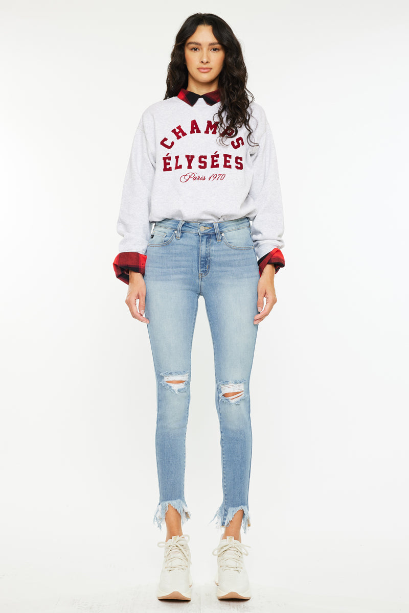 Delilah High Rise Ankle Skinny – Kancan USA