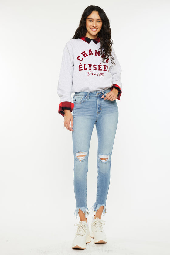Delilah High Rise Ankle Skinny Jeans - Official Kancan USA
