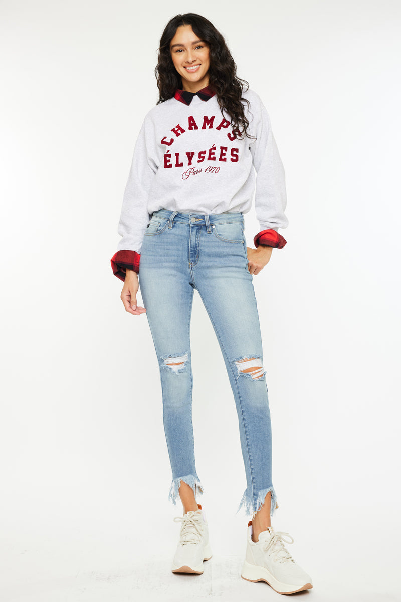 Delilah High Rise Ankle Skinny Jeans - Official Kancan USA