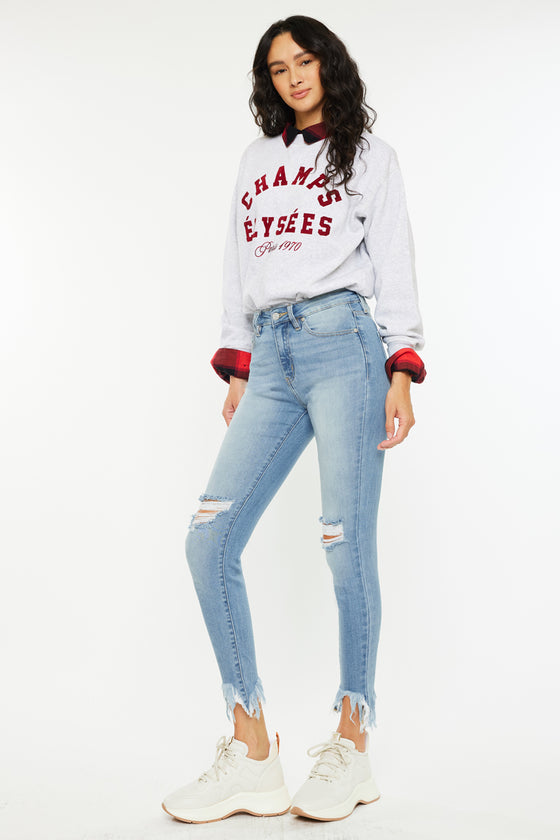 Delilah High Rise Ankle Skinny Jeans - Official Kancan USA