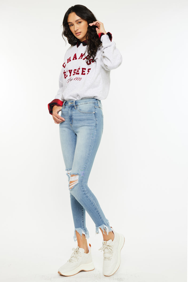 Delilah High Rise Ankle Skinny Jeans - Official Kancan USA