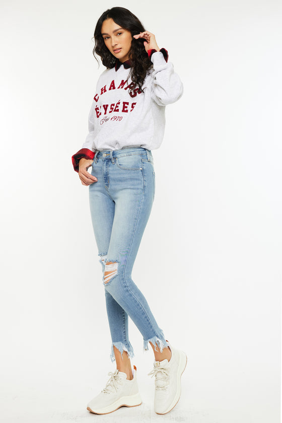 Delilah High Rise Ankle Skinny Jeans - Official Kancan USA