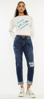 Bernice High Rise Boyfriend Jeans - Official Kancan USA