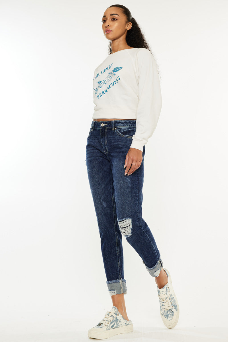 Bernice High Rise Boyfriend Jeans - Official Kancan USA