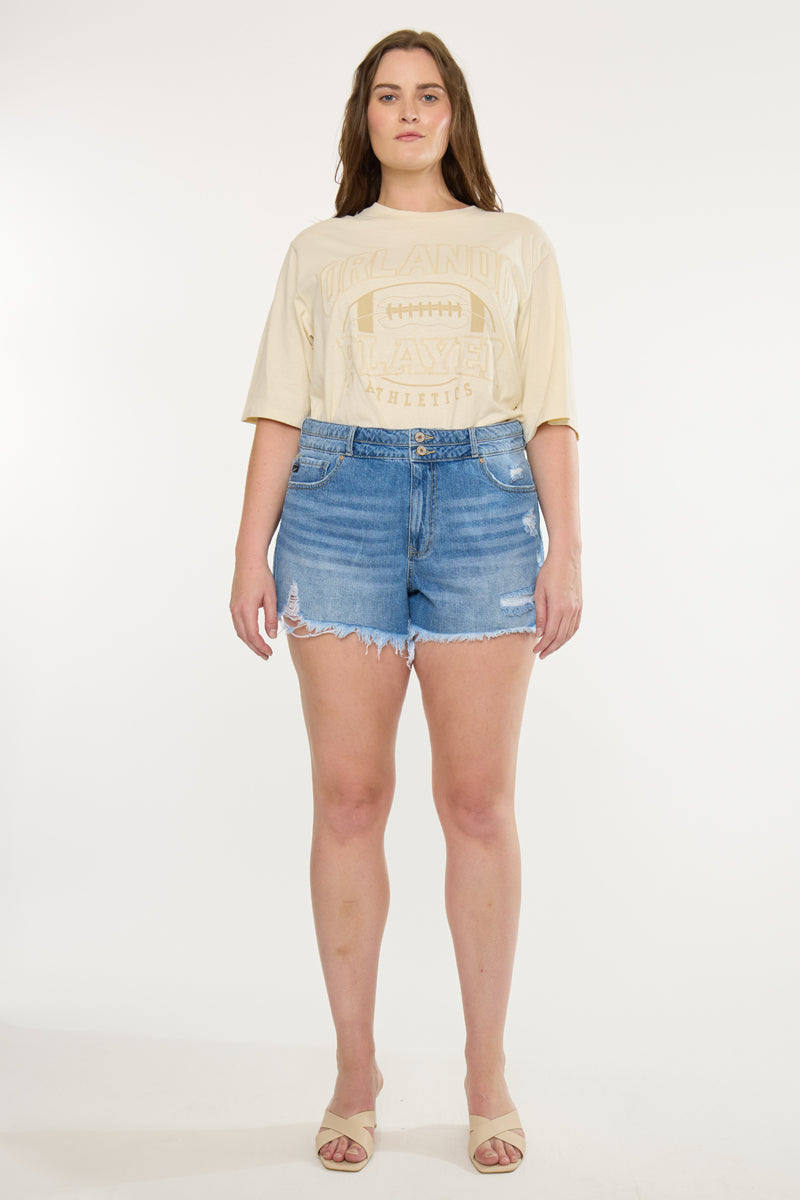 Adelia High Rise Mom Shorts (Plus Size)