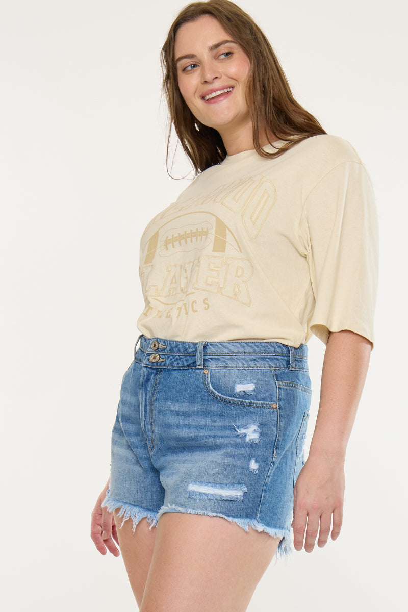 Adelia High Rise Mom Shorts (Plus Size)