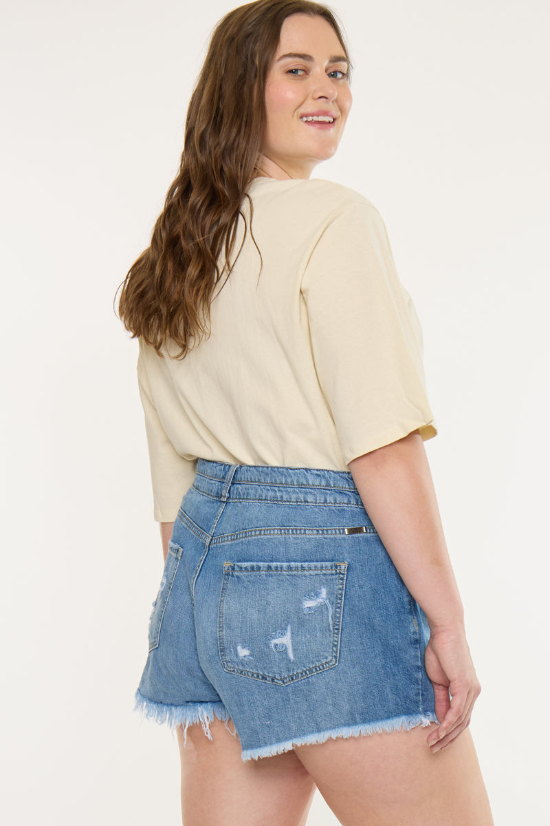 Adelia High Rise Mom Shorts (Plus Size)