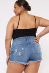 Adelia High Rise Mom Shorts (Plus Size) - Official Kancan USA