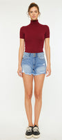 Farah High Rise Mom Shorts - Official Kancan USA