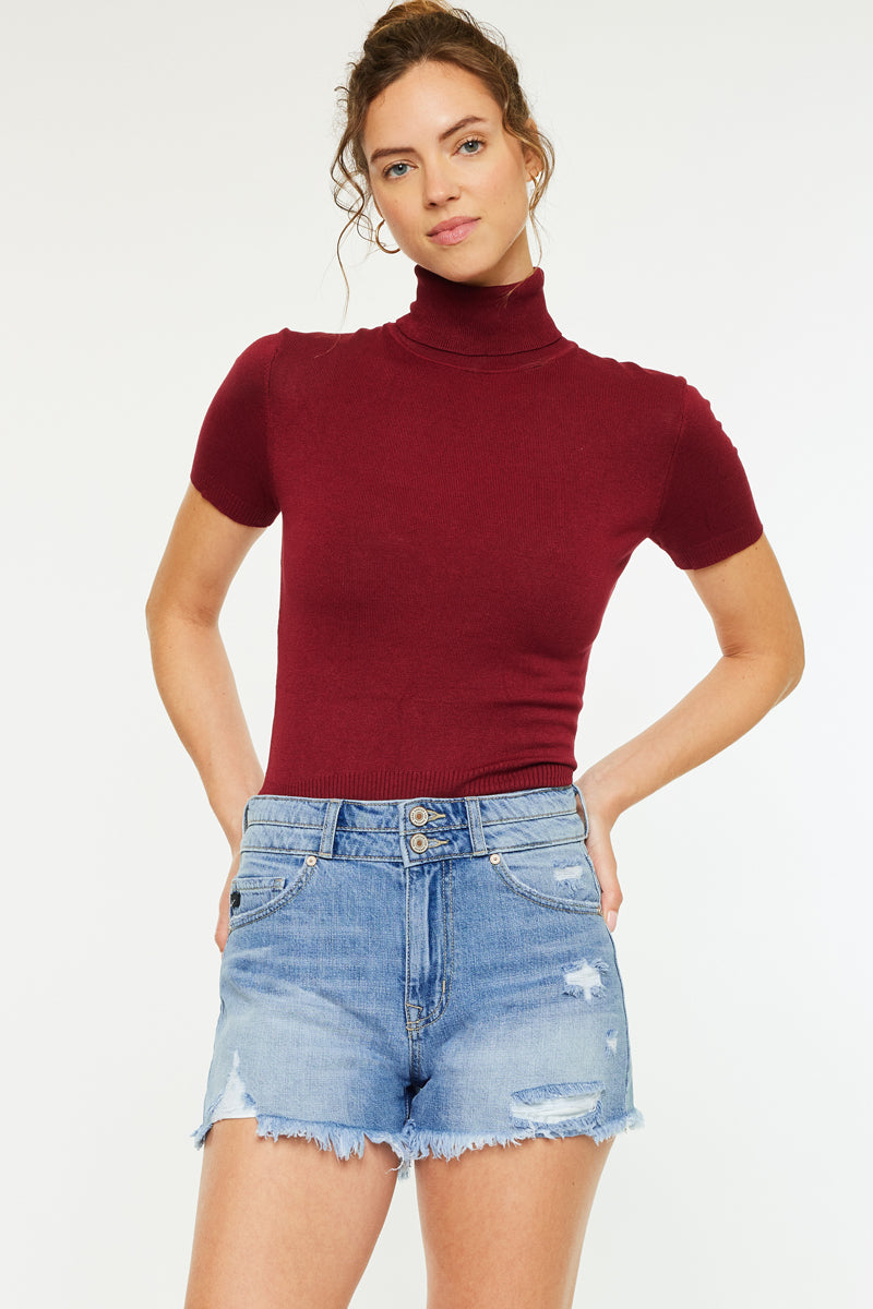 Farah High Rise Mom Shorts - Official Kancan USA