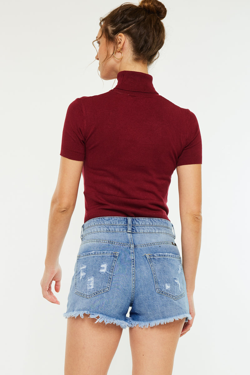 Farah High Rise Mom Shorts - Official Kancan USA