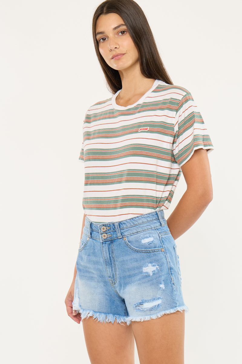 Farah Essentials High Rise Mom Shorts - Official Kancan USA