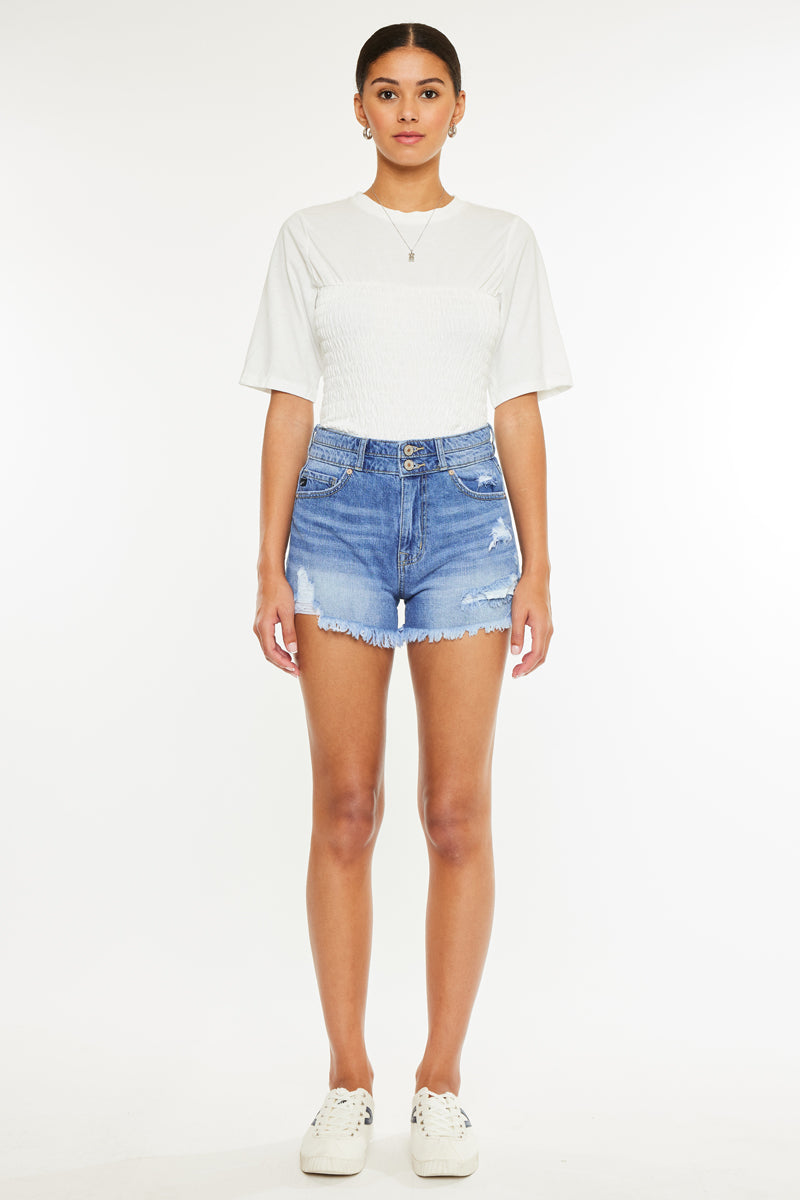 Farah High Rise Mom Shorts - Official Kancan USA