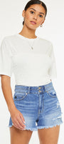 Farah High Rise Mom Shorts - Official Kancan USA