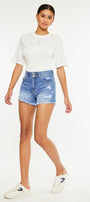 Farah High Rise Mom Shorts - Official Kancan USA