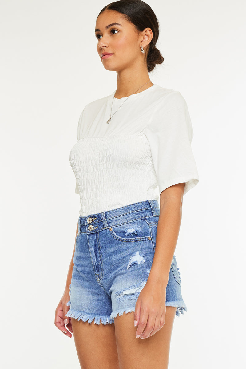 Farah High Rise Mom Shorts - Official Kancan USA
