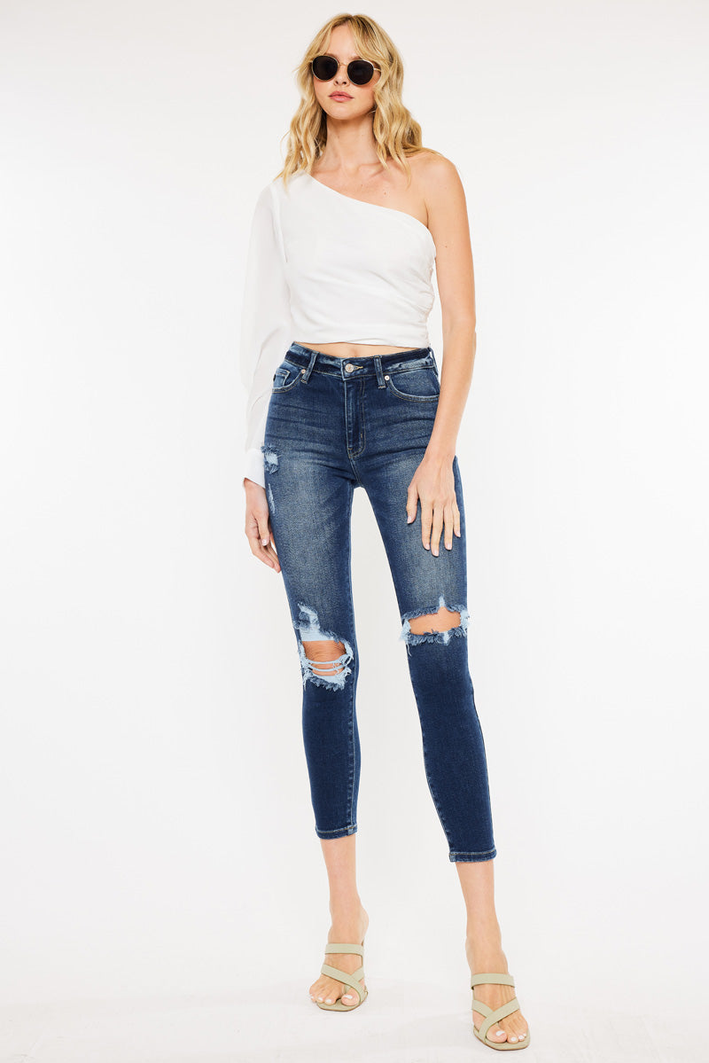 Serena High Rise Ankle Skinny Jeans – Kancan USA