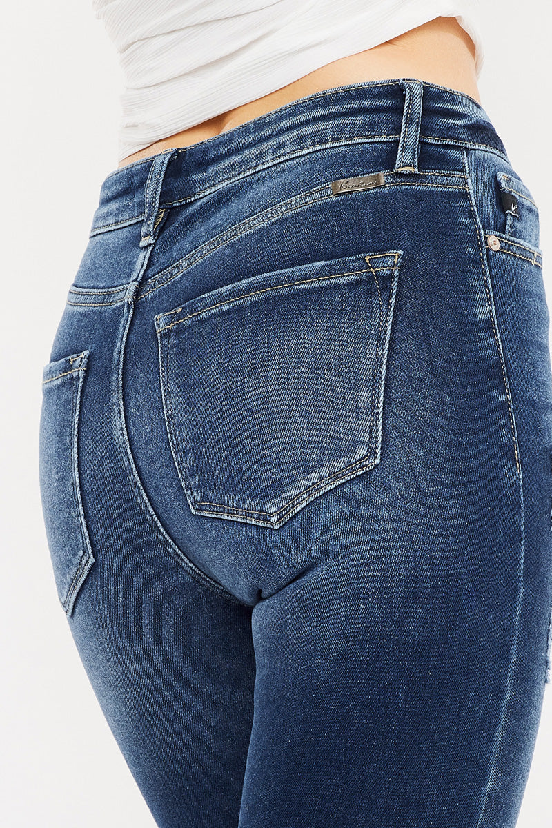 kana  Aida Mid Rise Cropped Flare Jeans – Kancan USA