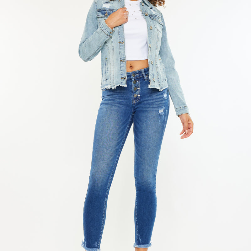 Kate Mid Rise Ankle Skinny Jeans - Official Kancan USA