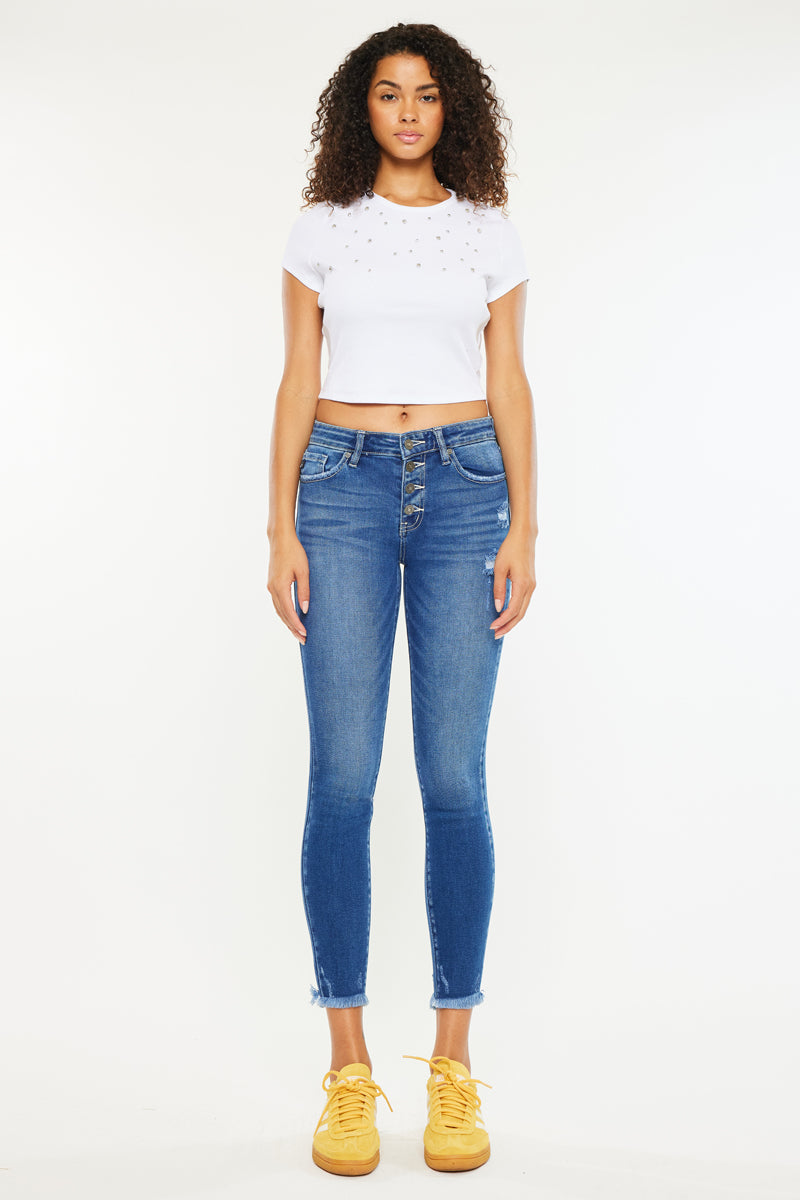 Kate Mid Rise Ankle Skinny Jeans - Official Kancan USA